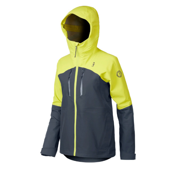 Mustang Womens Taku Waterproof Jacket - Admiral Grey / Mahi Yellow - Medium